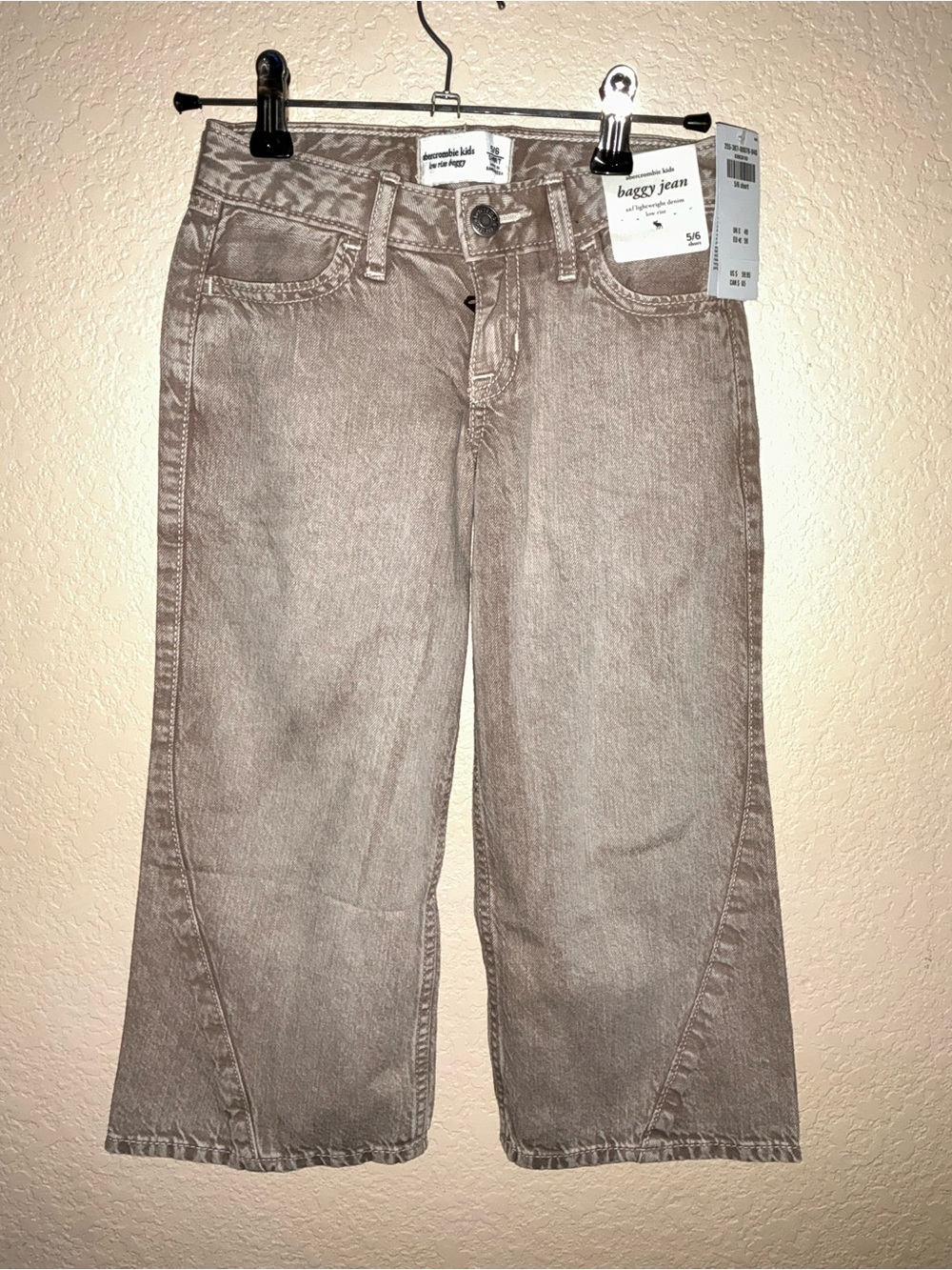 abercrombie kids lightweight low rise baggy jeans